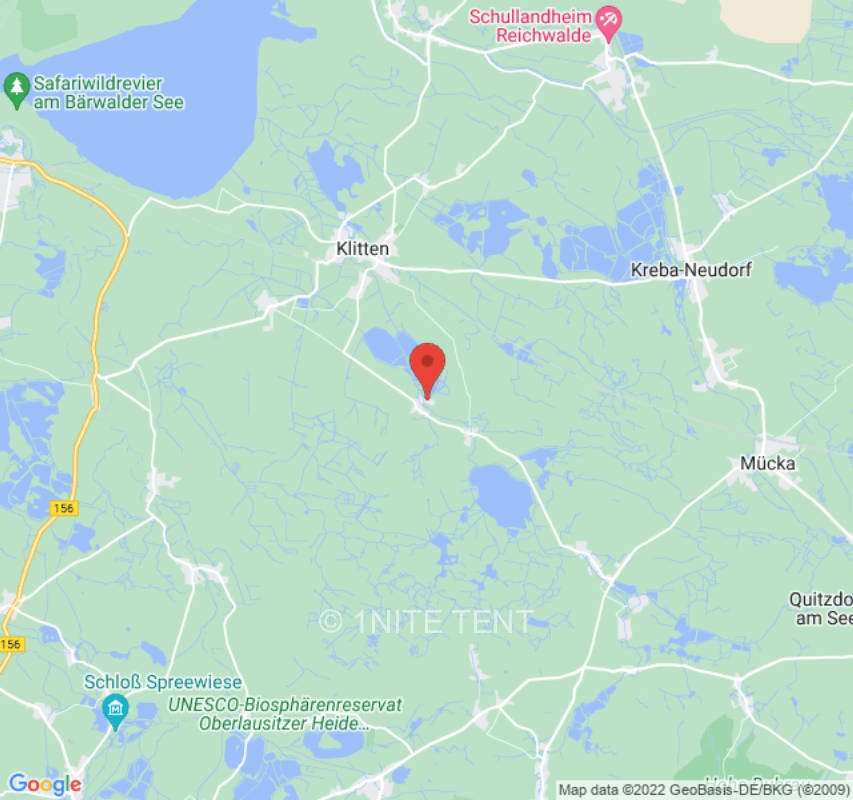 Zeltplatz in Klitten, privater Stellplatz