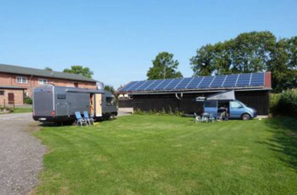 Farm campsite among ponies and chickens
