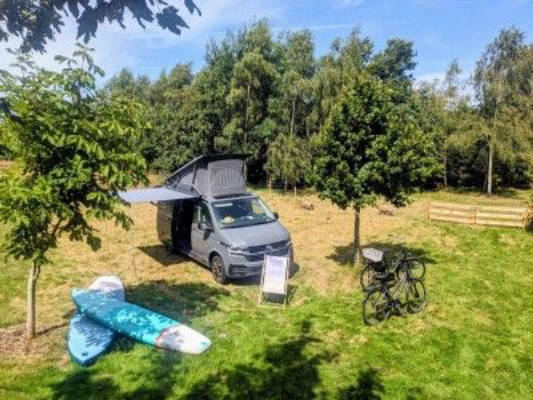 Naturnah Campen umgeben von Natur und Schafen