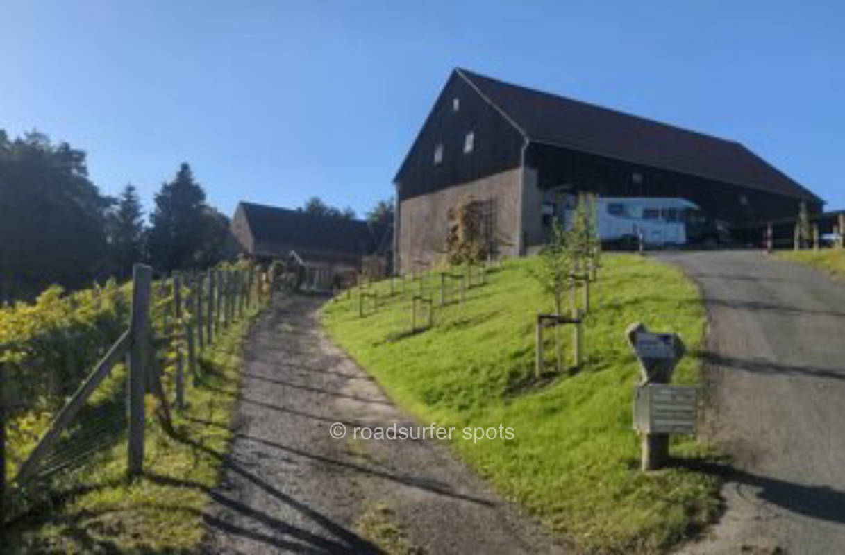 Stellplatz mit Blick ins Grüne