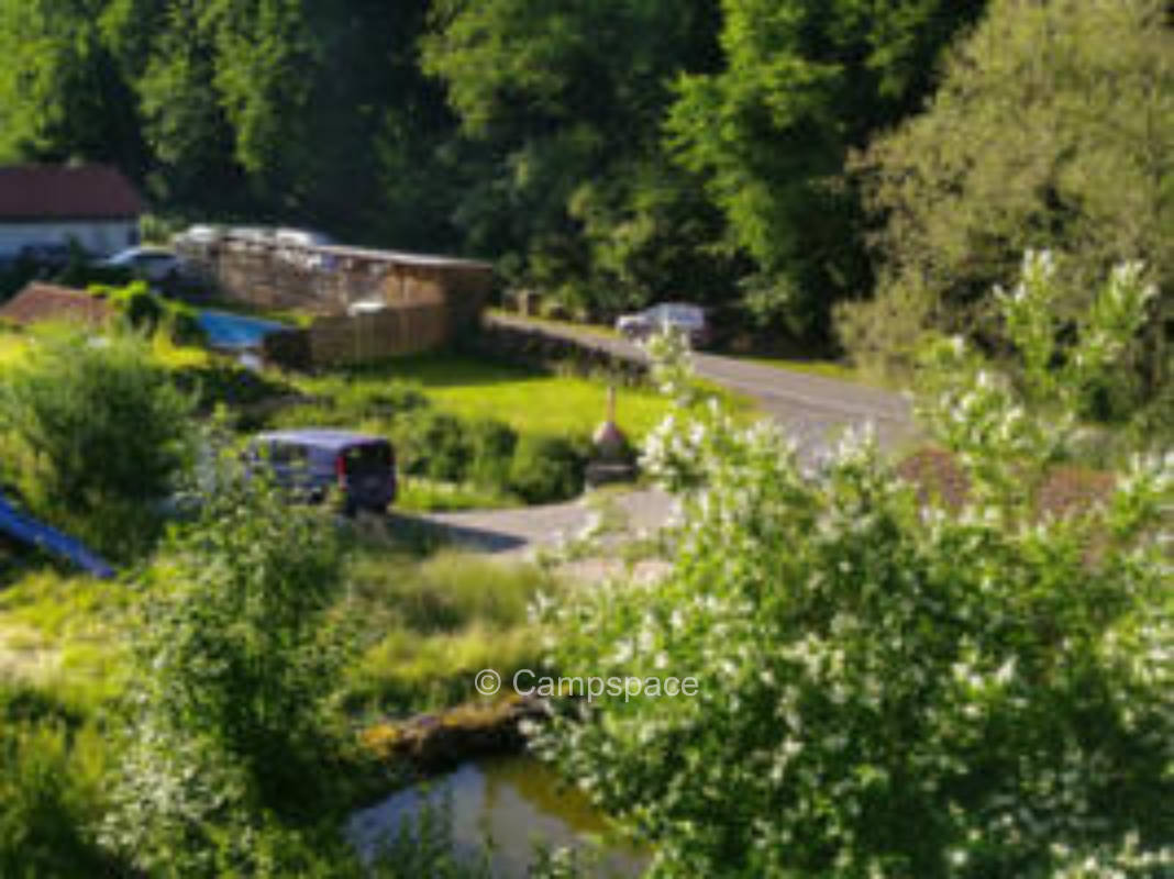 Nature camping near Linz on the Rhine