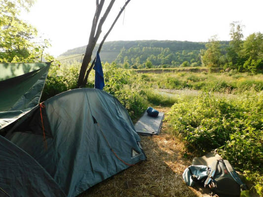 Campsite with direct view of the Ahr