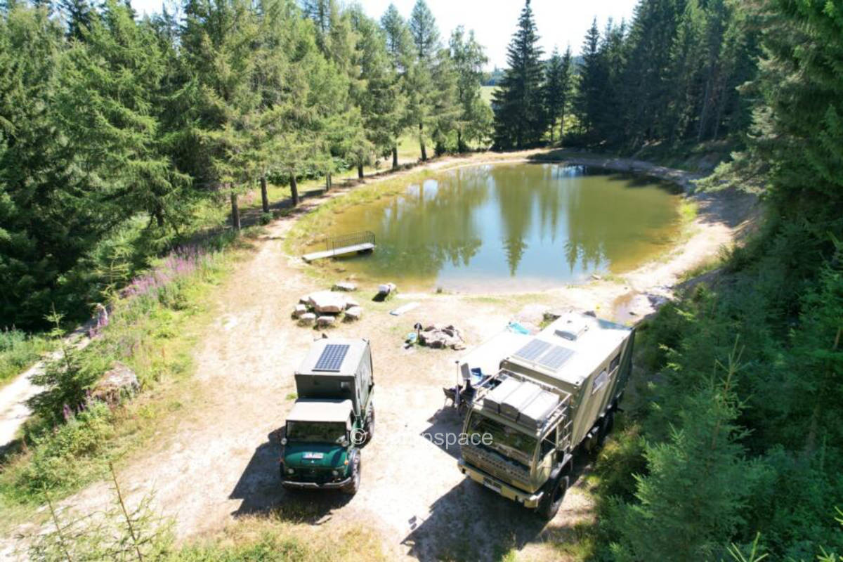 Holzbauernhof, Camping in Alleinlage am Badesee