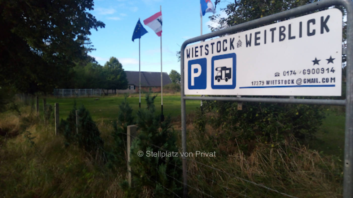 Wietstocker Weitblick, privater Stellplatz