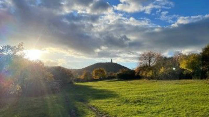 Camping spot with Kyffhäuser view