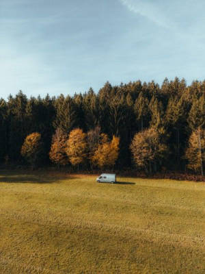 Time out in the Bavarian Forest mountains in solitary location