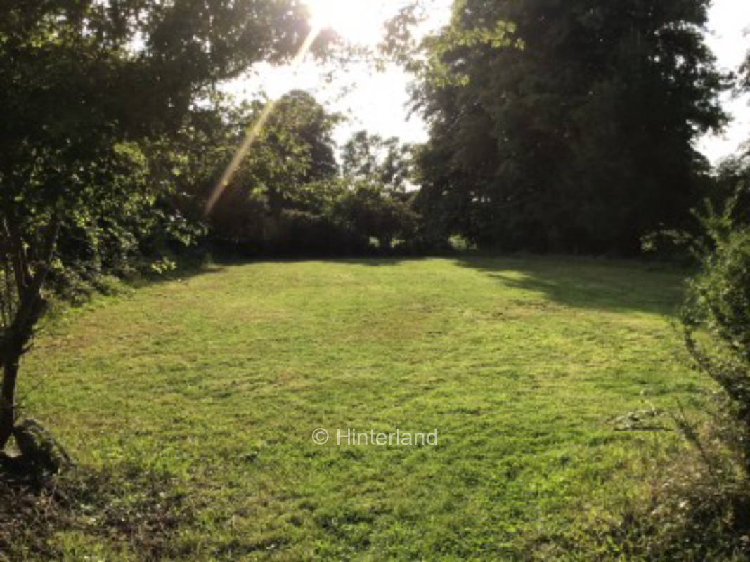 Private pitch on meadow with view of fields