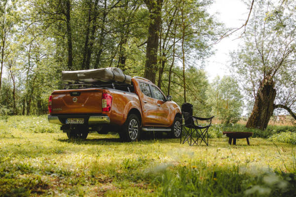 Farm camping in a remote setting on the Franconian Saale