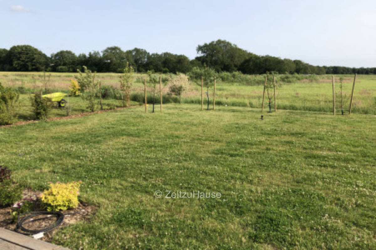 Beautiful garden on the outskirts of the village