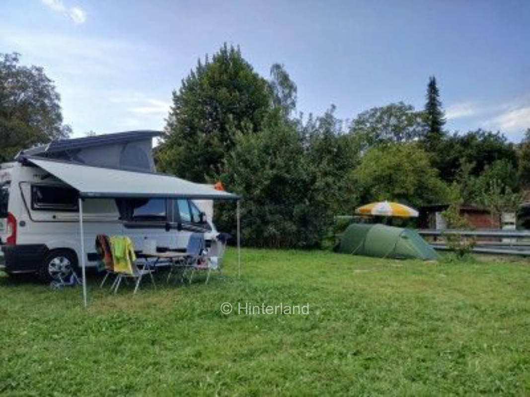 Campen auf dem Bauernhof im Allgäu