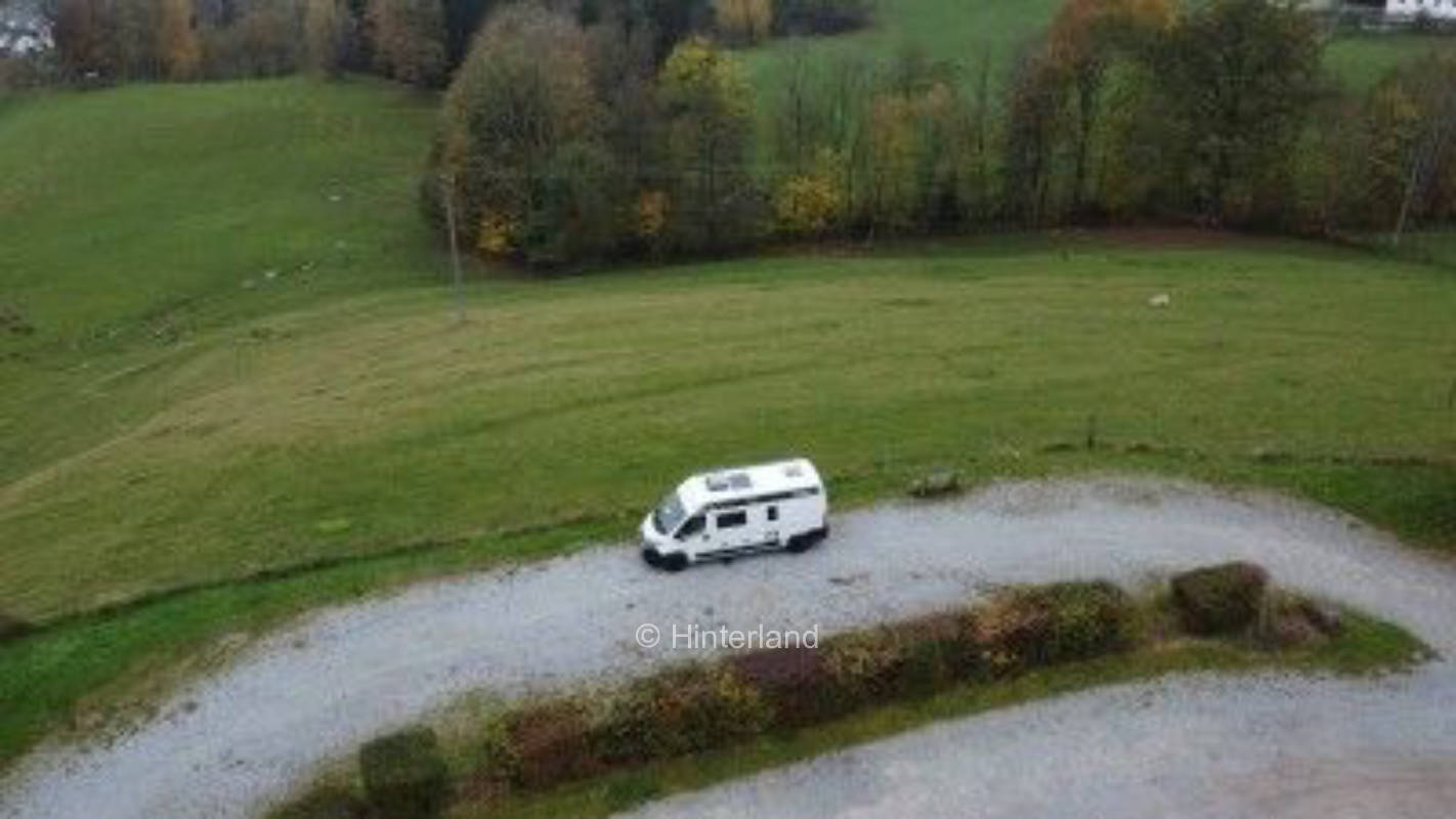 Camping in the deer park on the Bavarian Forest