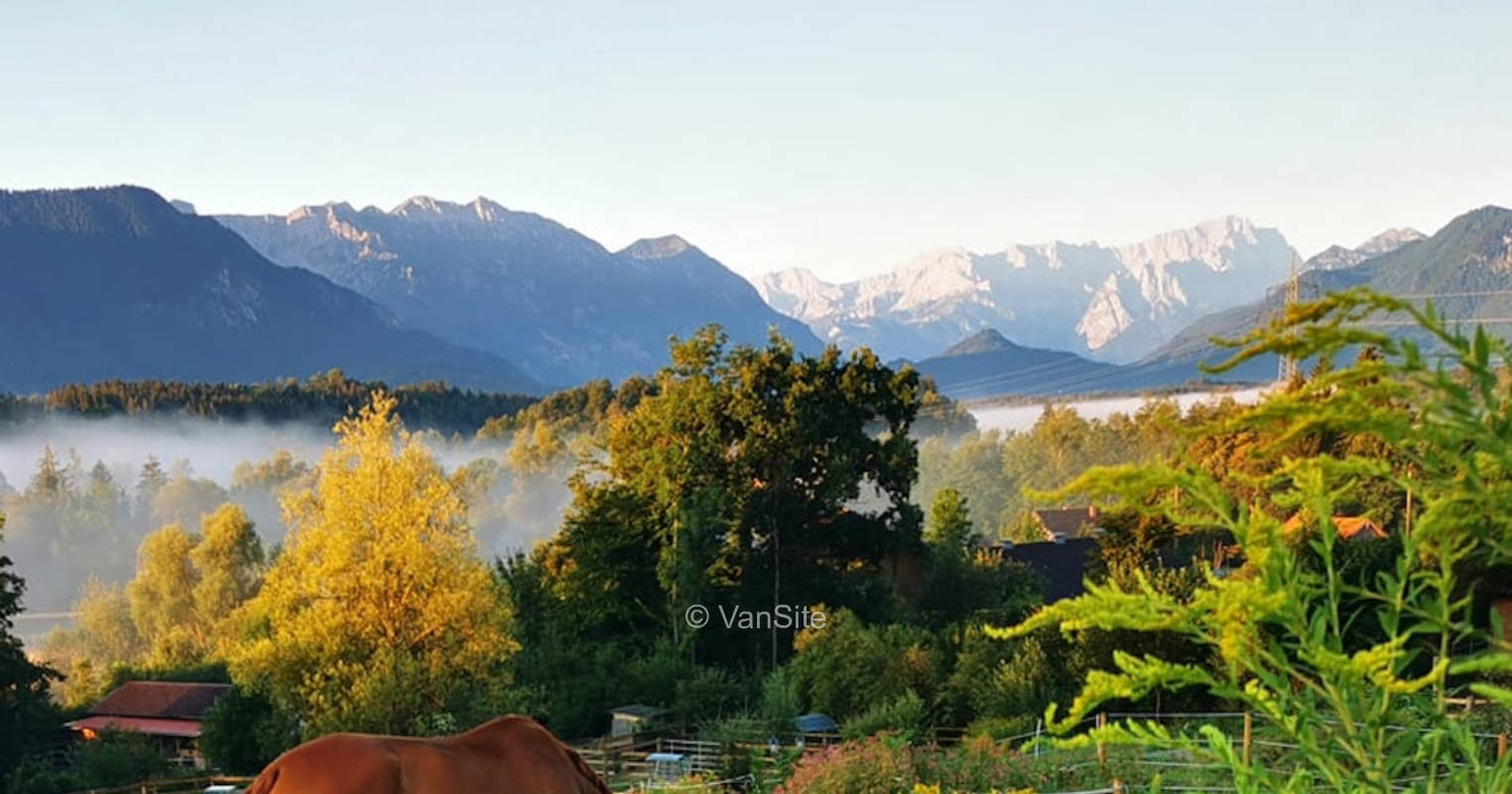 Aufwachen mit Blick auf die Zugspitze