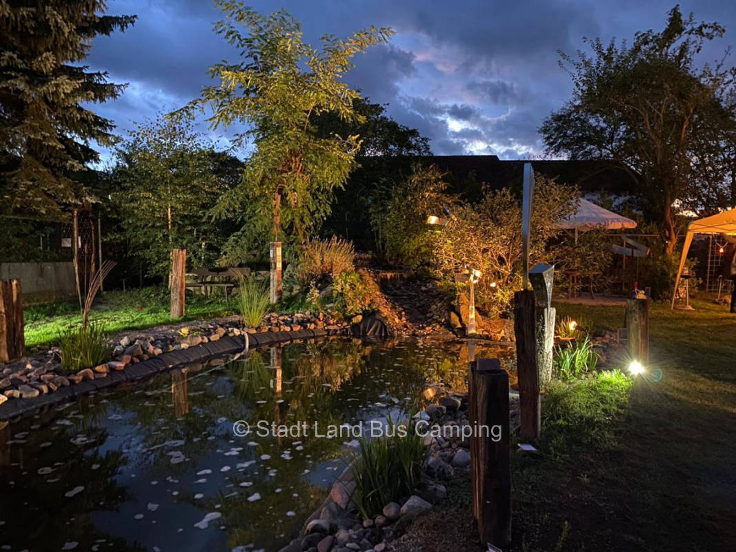 Meadow by swimming pond one