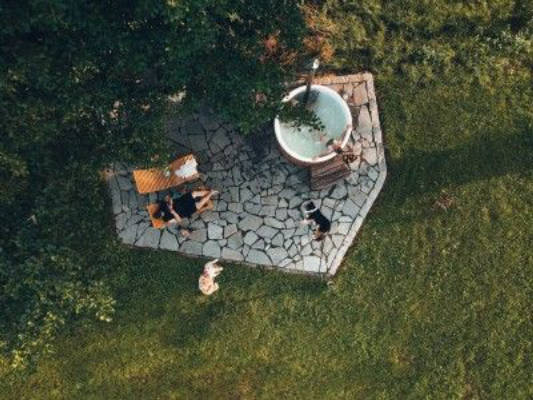 Meadow at the farm with hot tub & panorama - Sunset