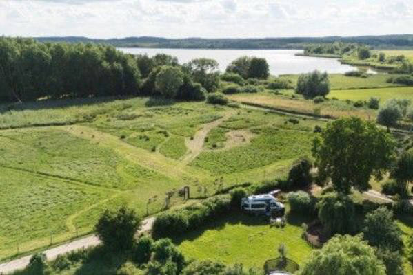 Camping at Hirschfeld Mecklenburg Lake District