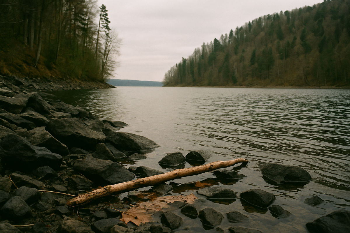 The Hohenwarte Reservoir – AI-generated illustrative image