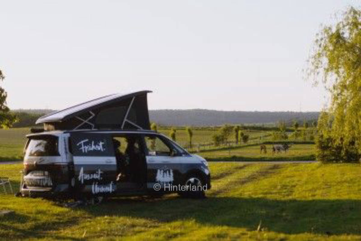 An der Alpakaweide mit Blick auf das Kylltal