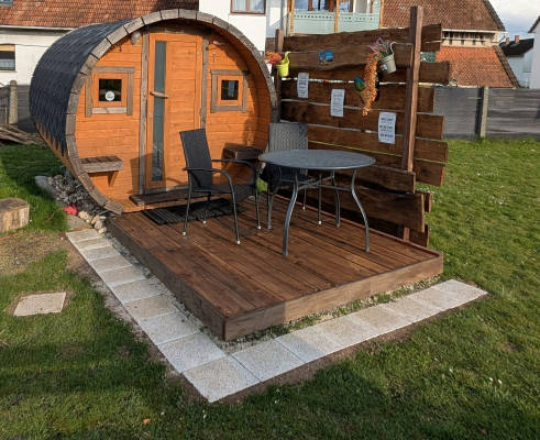 An overnight stay in the cosy barrel