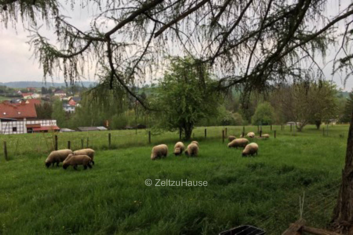 Zeltplatz in unserem Garten