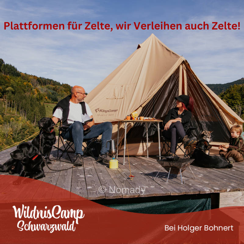 Holzplattformen fur zelte