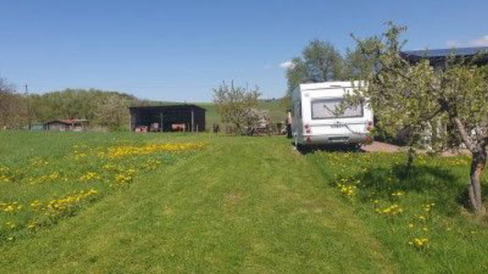 Camping at the village edge in the "Hessian Hinterland"