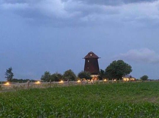Mitten im Grünen neben der historischen Windmühle