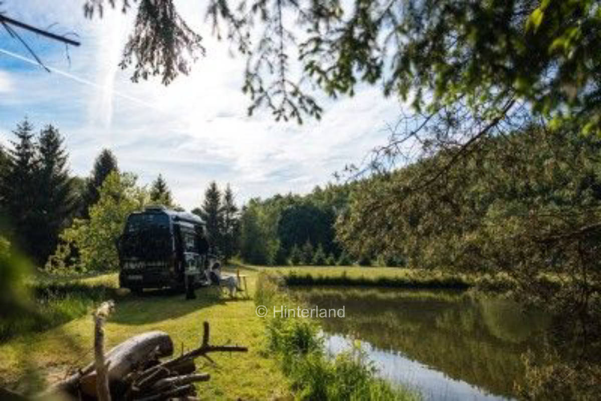At the brook in the nature park Frankenwald