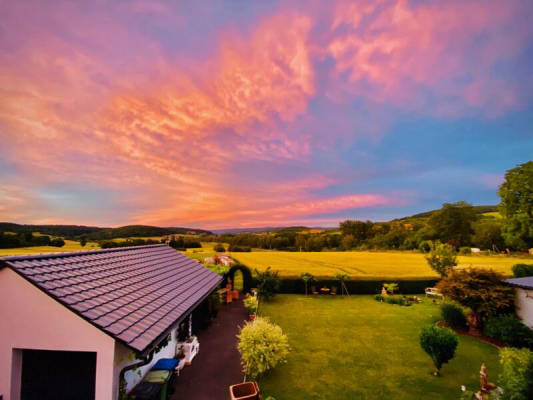 Garden with a view of the Vogelsberg (Campspace 7170)
