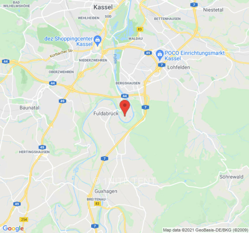 Zeltplatz in Fuldabrück, privater Stellplatz