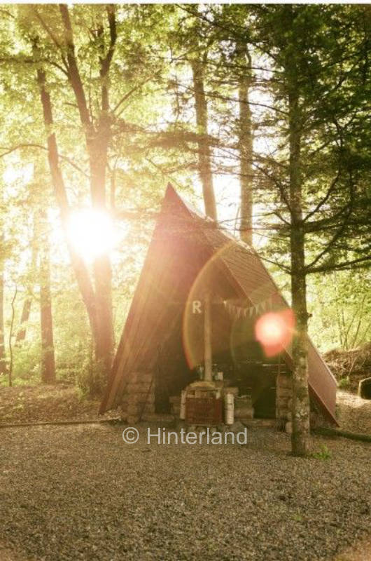 Place on the edge of forest and meadow with babbling brook