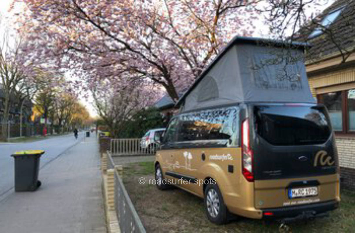City parking space in quiet residential area