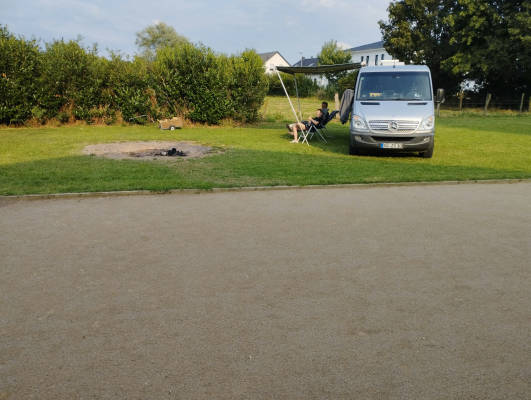 Pitch with boules court fireplace