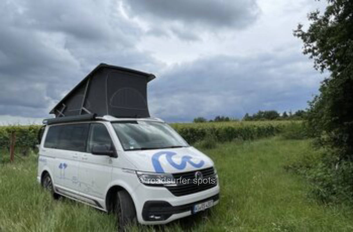 Camping direkt an den Weinreben 