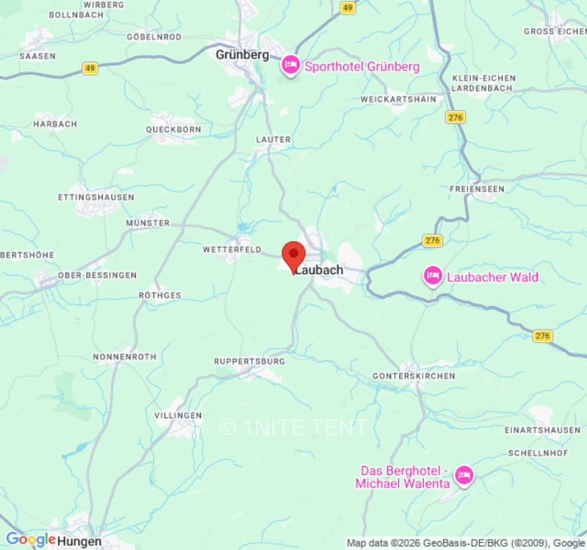 Zeltplatz in Laubach, privater Stellplatz