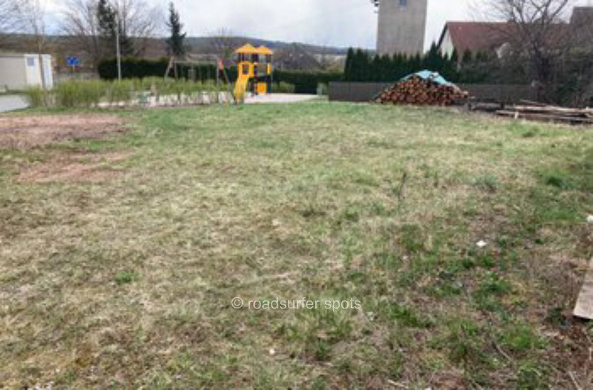 Meadow in quiet residential area