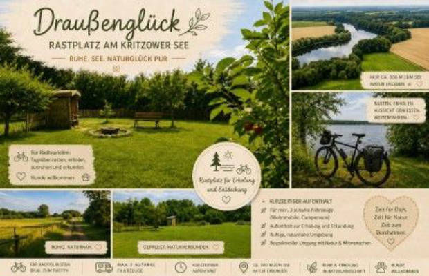 Rastplatz "Draußenglück" am Kritzower See