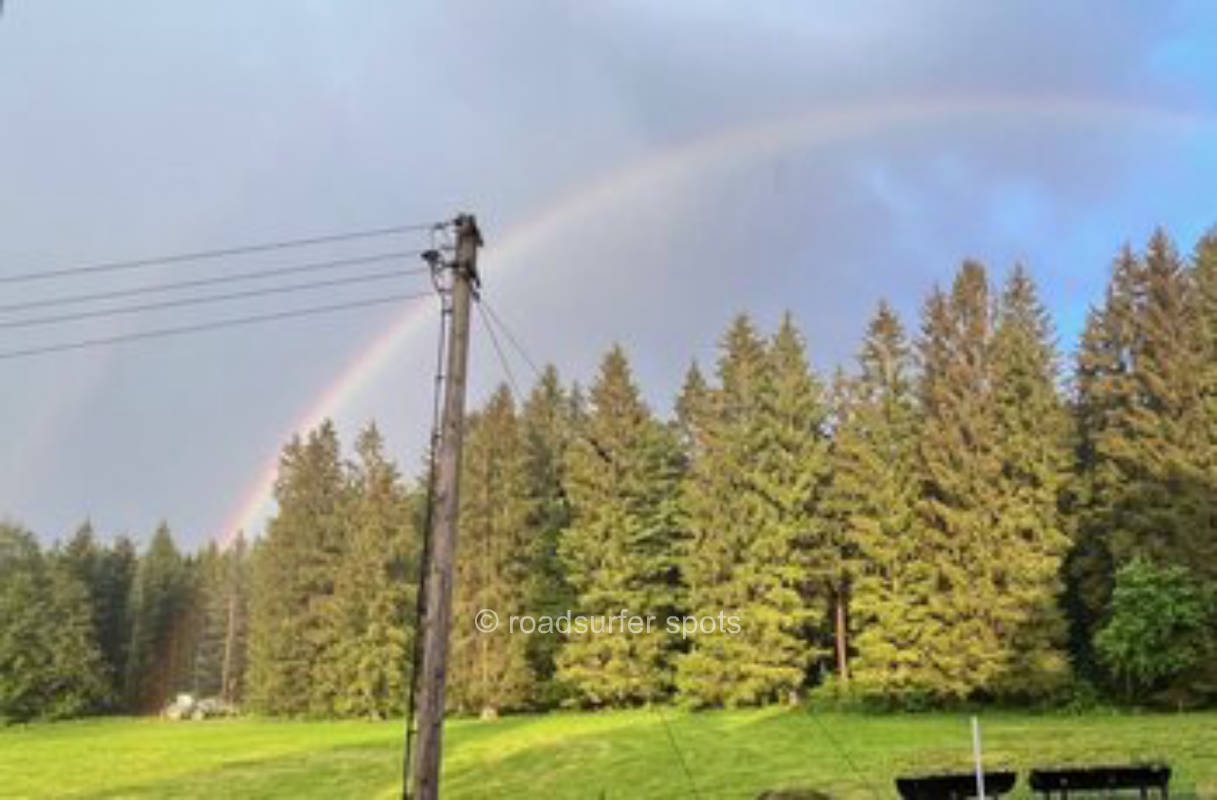 Schlafen wo der Regenbogen den Boden berührt