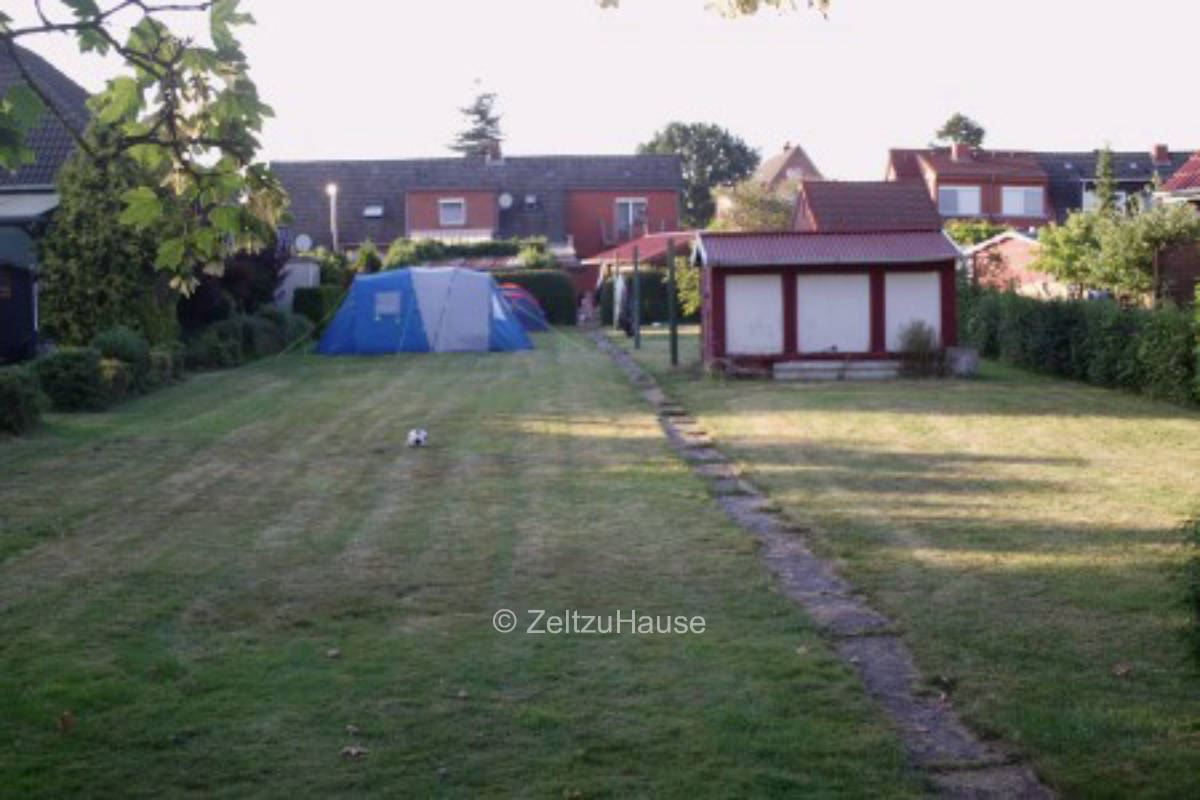 Zeltplatz für zwei bis drei Zelte in Emden/Ostfriesland (max. 4 Personen,Kinder zählen nicht), privater Stellplatz