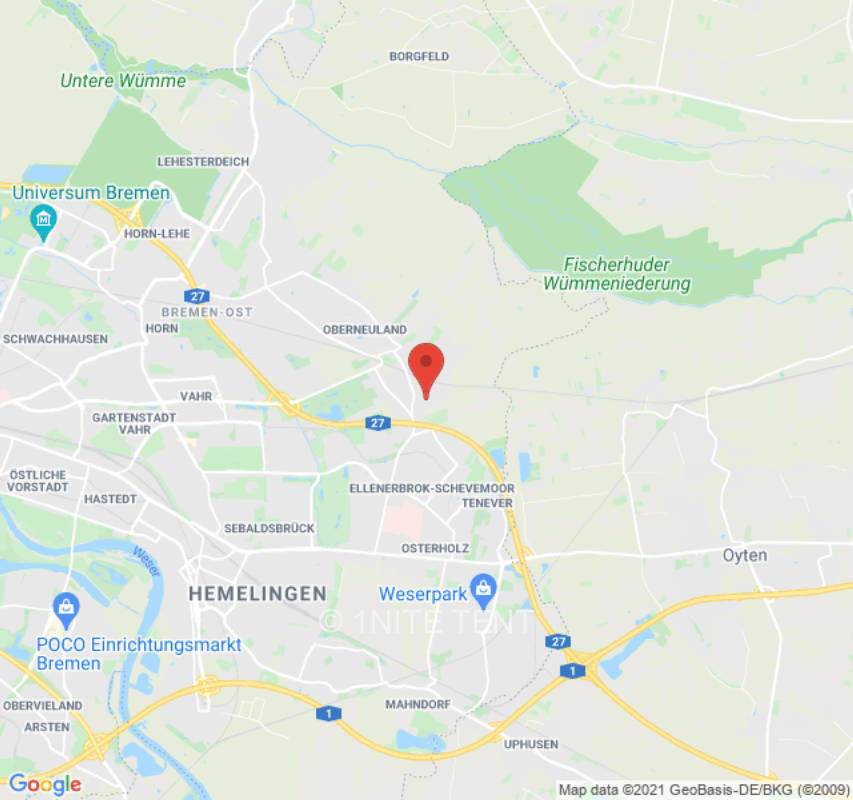 Zeltplatz in Bremen, privater Stellplatz