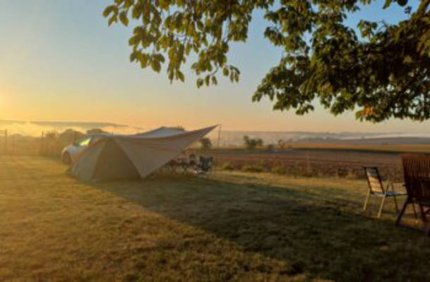 Camping at the most beautiful goat farm