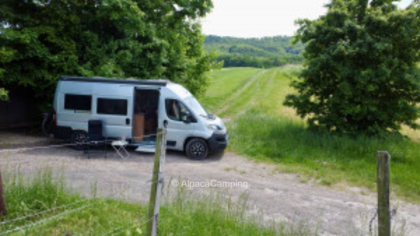 Single parking space in the vineyards in Wiesenbronn