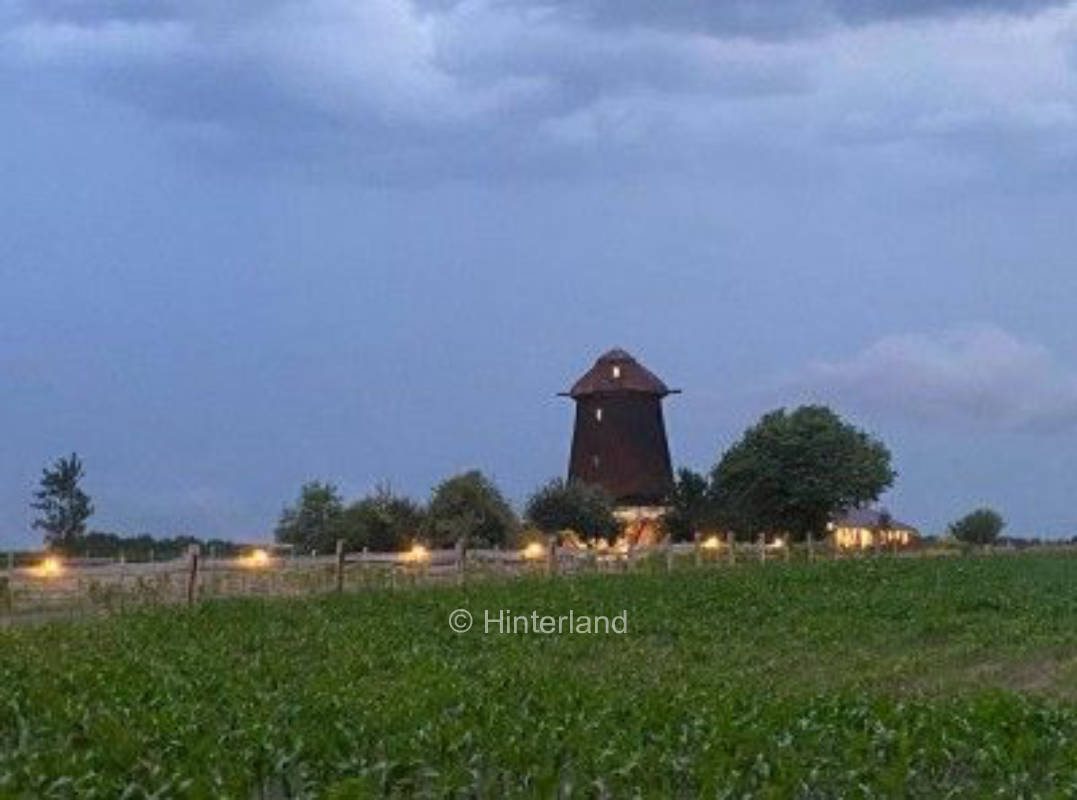 Mitten im Grünen neben der historischen Windmühle