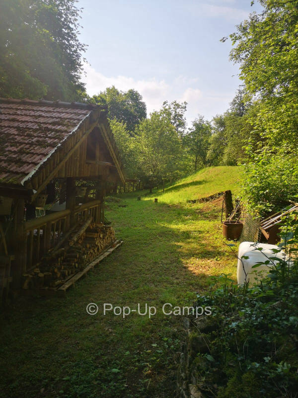 Idyllic campground "Fuchseloch" at the monastery Schöntal