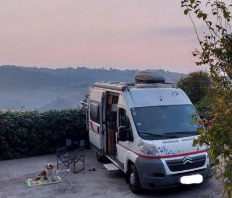 Panorama unico dal vigneto in collina