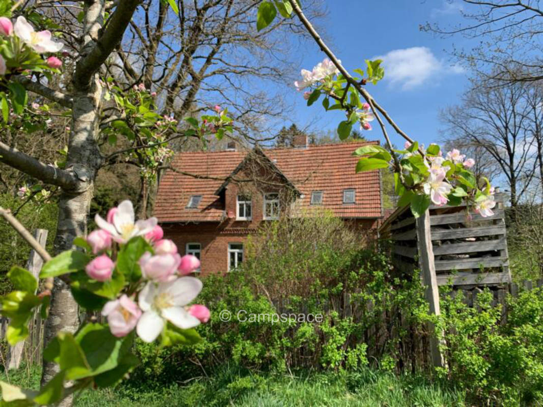 Bauernhof mit Pferden, Schafen und Kindern