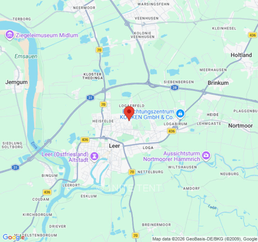 Zeltplatz in Leer (Ostfriesland)