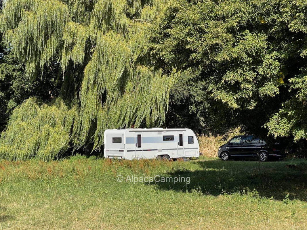 Single pitch with lake view