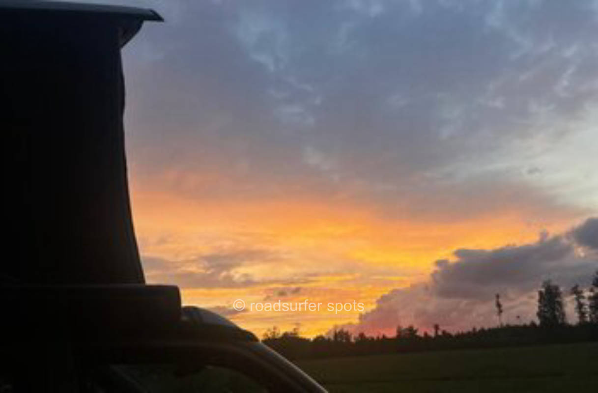 Camping mit Blick auf die Weide