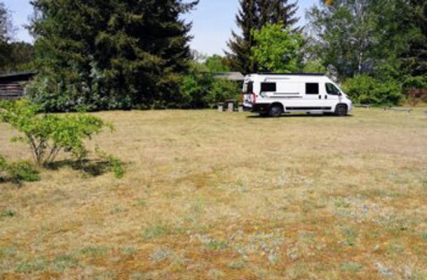 Camping on the dry grassland at Birkenhof