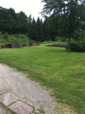 Pitch next to the stream and bathing lake in the Odenwald